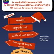 invitation à repas de Noël le vendredi 5 décembre 2025