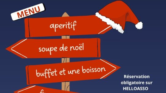 invitation à repas de Noël le vendredi 5 décembre 2025