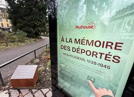 Borne numérique de Mulhouse à la mémoire des déportés